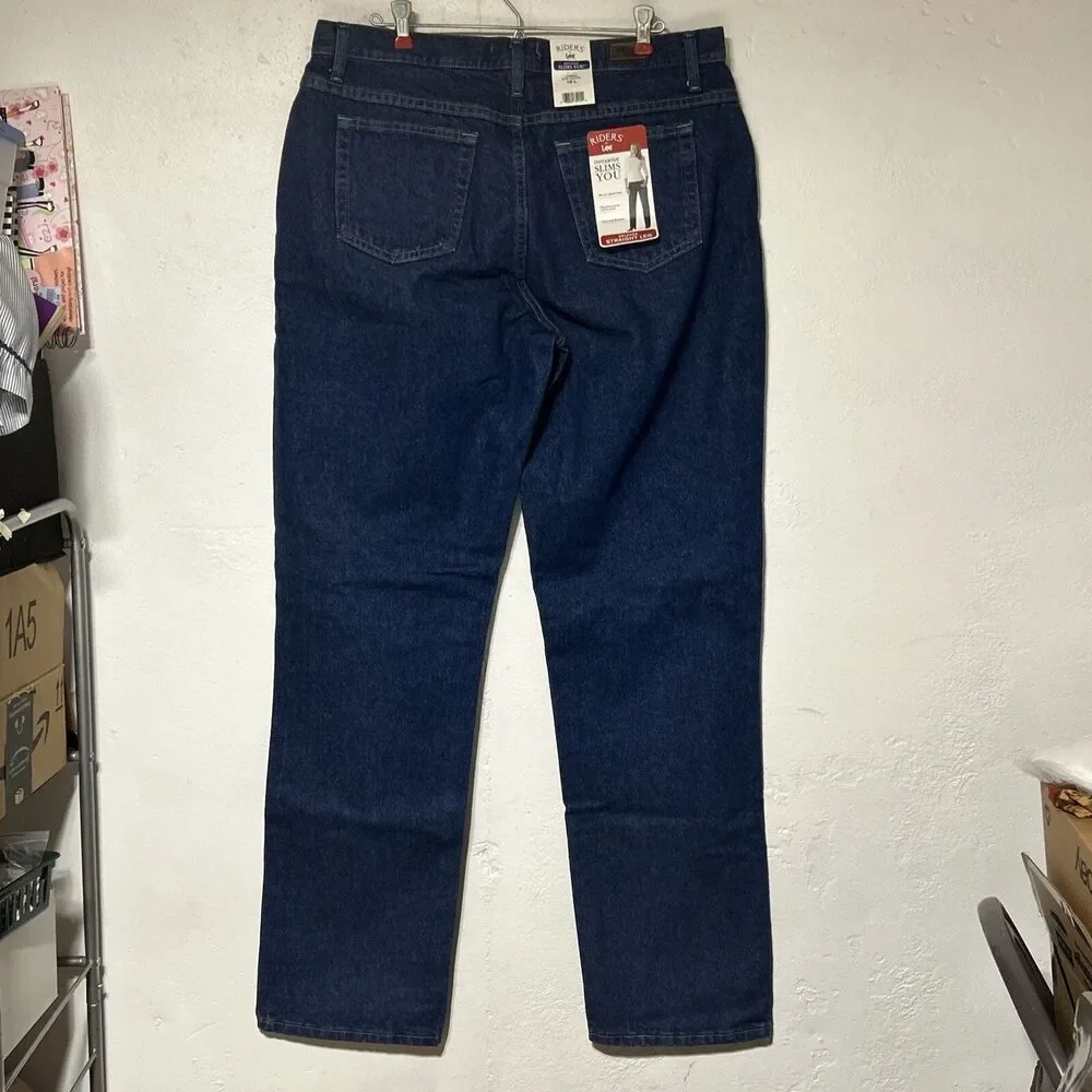 Riders by Lee Instantly Slims You Relaxed Straight Leg Womens Jeans 16 Long NWT